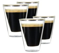 4 Verres Double Paroi Caffeino 8.5 Cl - BORMIOLI ROCCO