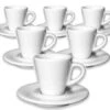 6 Tasses Espresso Et Sous-tasses 7 Cl Porcelaine Favorita - Ancap