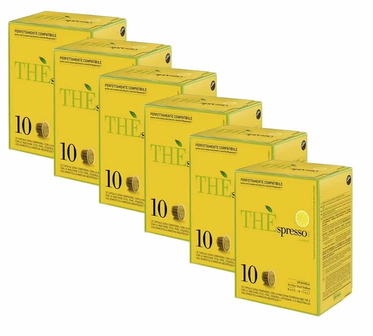 Caffè Vergnano 60 Capsules Thé Citron - Compatibles Nespresso® - Caffe Vergnano