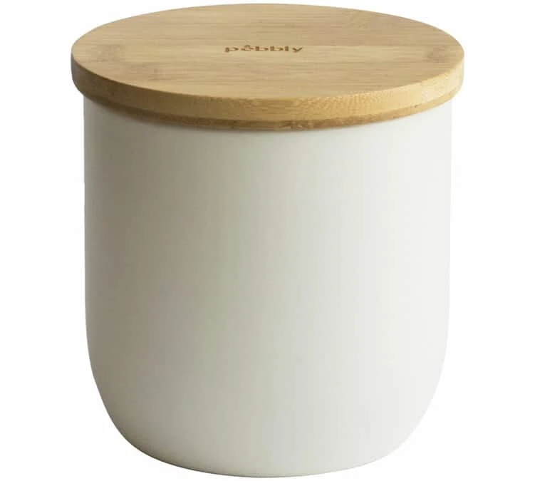 Boîte De Conservation - En Bambou Et Métal Crème 1.2L - PEBBLY