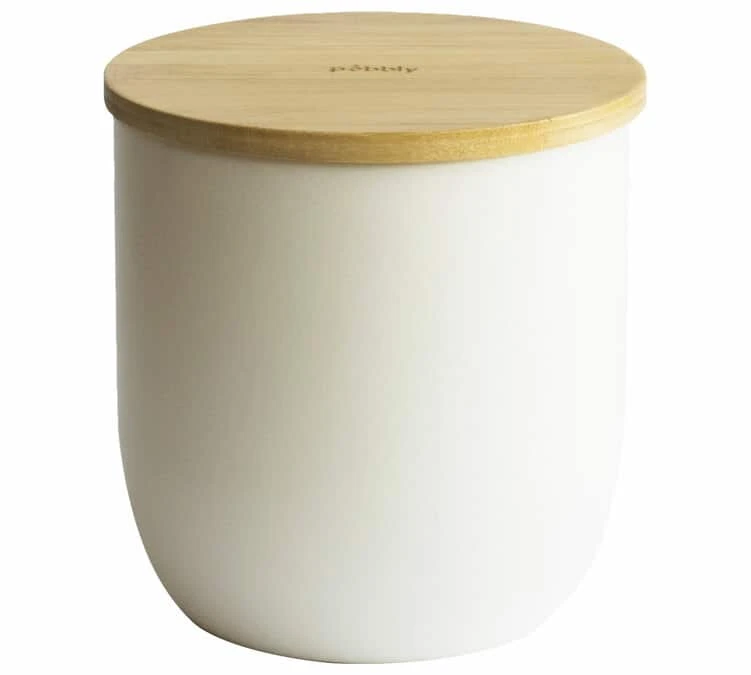 Boîte De Conservation - En Bambou Et Métal Crème 2.3L - PEBBLY