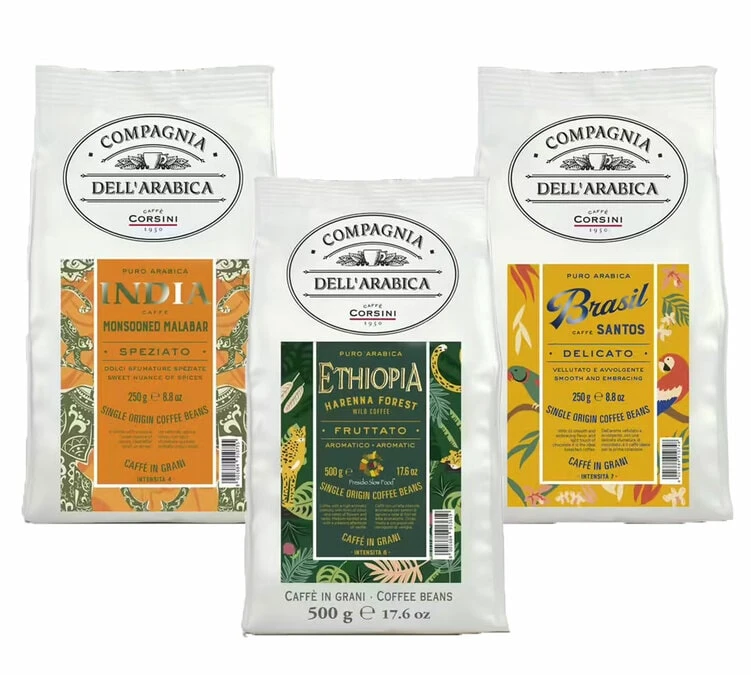 Pack 3 Cafés En Grain Pure Origine - 1kg - Corsini