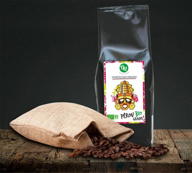1kg Café En Grain Pérou Bio 100% Arabica - NU – Image 2