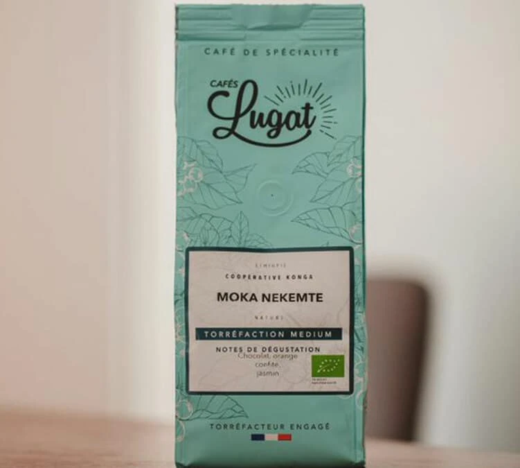 4x250g Café En Grain Bio - Ethiopie Moka Nekemte - CAFES LUGAT – Image 2