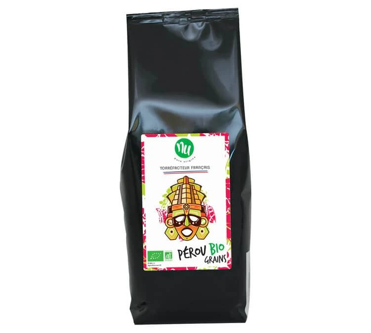 1kg Café En Grain Pérou Bio 100% Arabica - NU