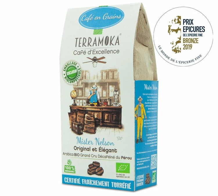 Café En Grains Décaféiné Bio Mister Nelson - Pérou - 200g - TERRAMOKA – Image 2