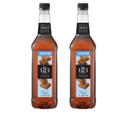 Sirop 1883 Routin Caramel Nature Sans Sucre - Bouteille Plastique - 1L X2