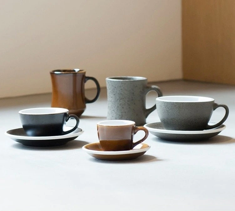 6 Tasses Espresso Et Sous-tasses Egg Black Loveramics - 8 Cl – Image 5