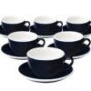 6 Tasses Cappuccino Et Sous-tasses Egg 20 Cl Denim - Loveramics