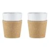 2 Tasses Bistro 30 Cl - Porcelaine Blanche Et Liège - BODUM