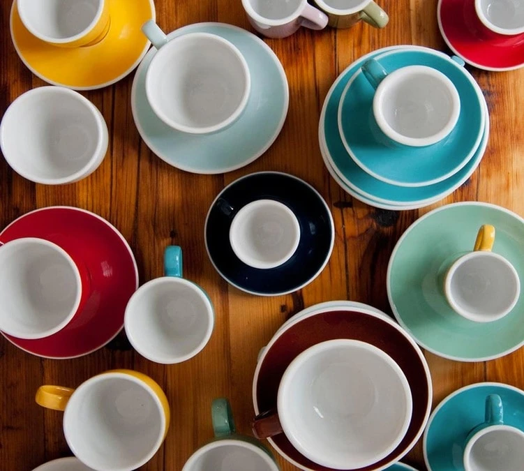 6 Tasses Espresso Egg Et Sous-Tasses Teal Loveramics - 8 Cl – Image 5