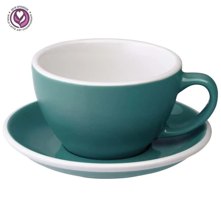 6 Tasses Café Latte Et Sous-tasses Egg 30 Cl Teal - Loveramics – Image 2