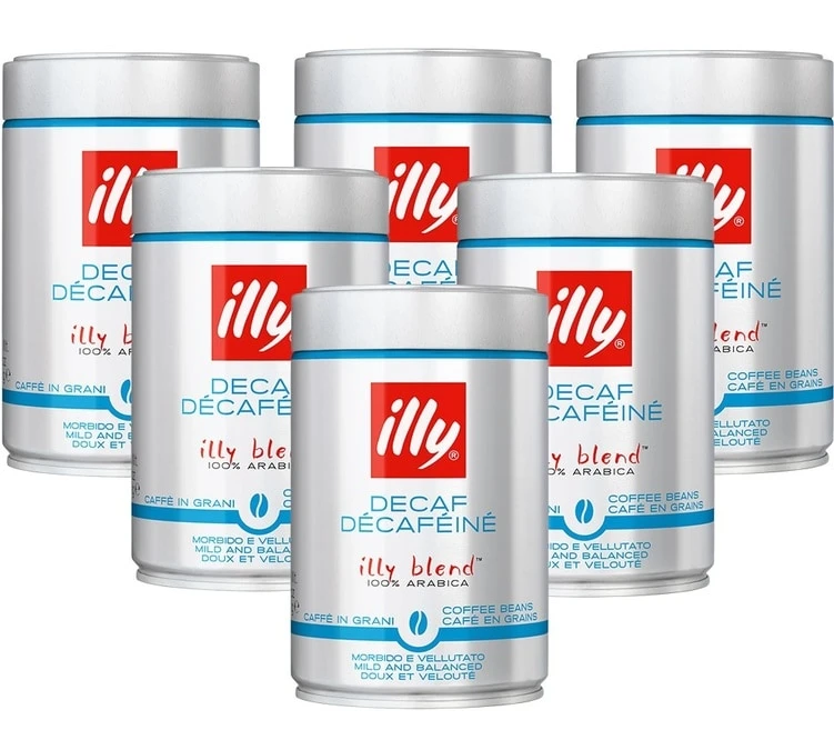 Café En Grains Illy Décaféiné - 6x250gr