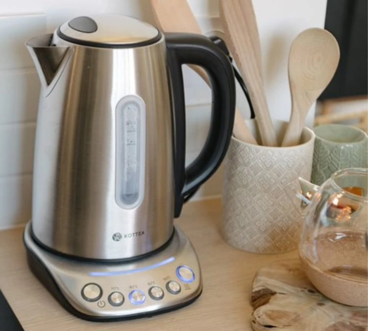 Bouilloire Kottea KT102 Température Réglable Inox 1.7L + 2 Verres Mila 25 Cl – Image 3