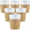6 Tasses Bistro 30 Cl - Porcelaine Blanche Et Liège - BODUM