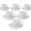 6 Tasses Espresso Et Sous-tasses Egg White Loveramics - 8 Cl