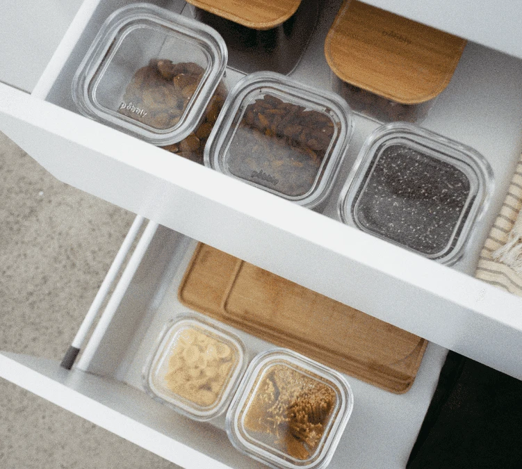 Boîte De Conservation Carrée En Verre 800ml - PEBBLY – Image 2