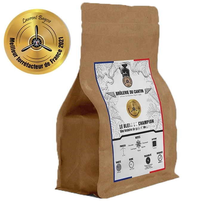 Café En Grains Brûlerie Du Cantin - Blend Du Champion 100 % Arabica - 250gr