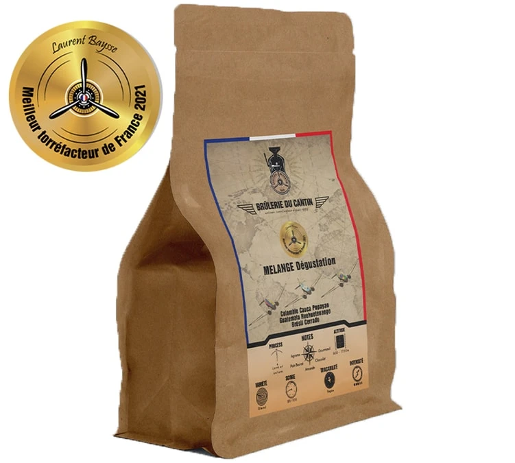 Café En Grains Brûlerie Du Cantin - Mélange Dégustation 100% Arabica - 250gr