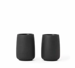 2 Tasses Double Paroi Nicola 150 Ml Noires - VIVA SCANDINAVIA