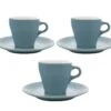 3 Tasses Et Sous-tasses Espresso Origami Turquoise - 9cl