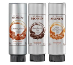 Lot De 3 Toppings 500 Ml - Caramel, Chocolat Noir, Caramel Salé - MONIN