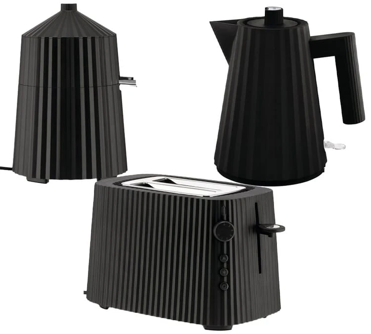 Set Petit-Déjeuner Gamme Plissé Noir ALESSI