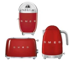 Set Petit-Déjeuner (Toaster - Presse Agrumes - Bouilloire) Rouge - SMEG