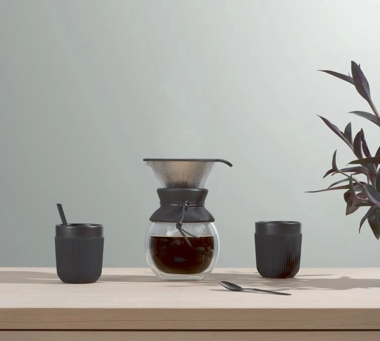 Set De 2 Mugs Douro Double Paroi - Porcelaine Noire - 10cl - BODUM – Image 3