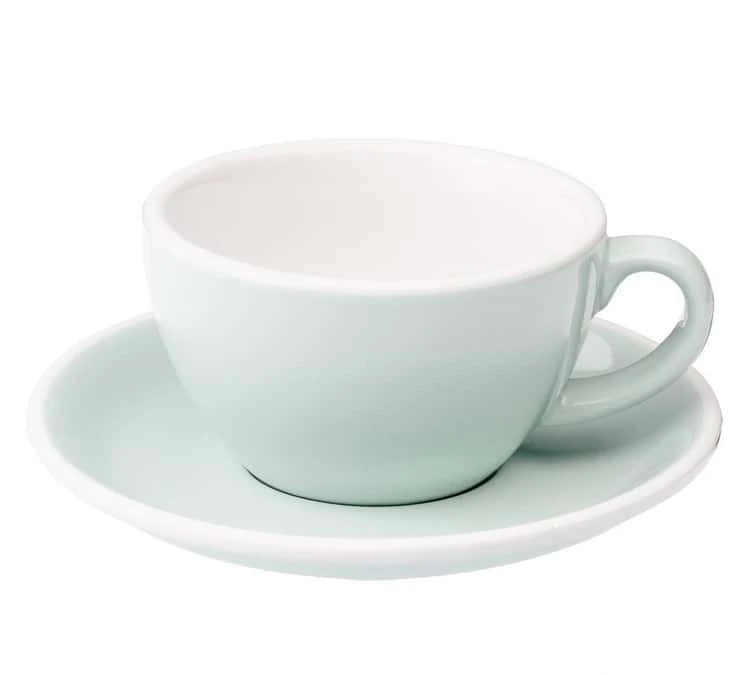 6 Tasses Cappuccino Et Sous-tasses Egg 20 Cl River Blue - Loveramics – Image 2