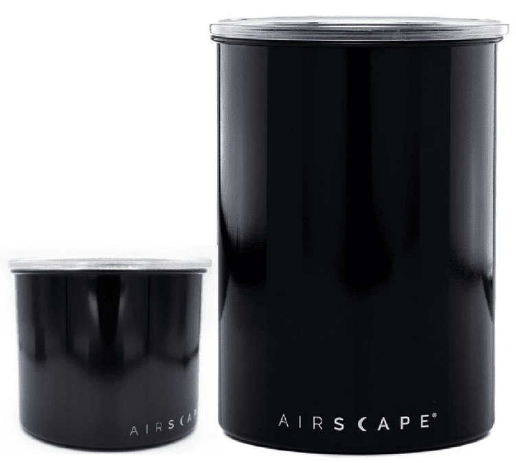 Lot 2 Boîtes Conservatrices Noir Brillant Avec Vide D'air 500g Et 250g - Airscape