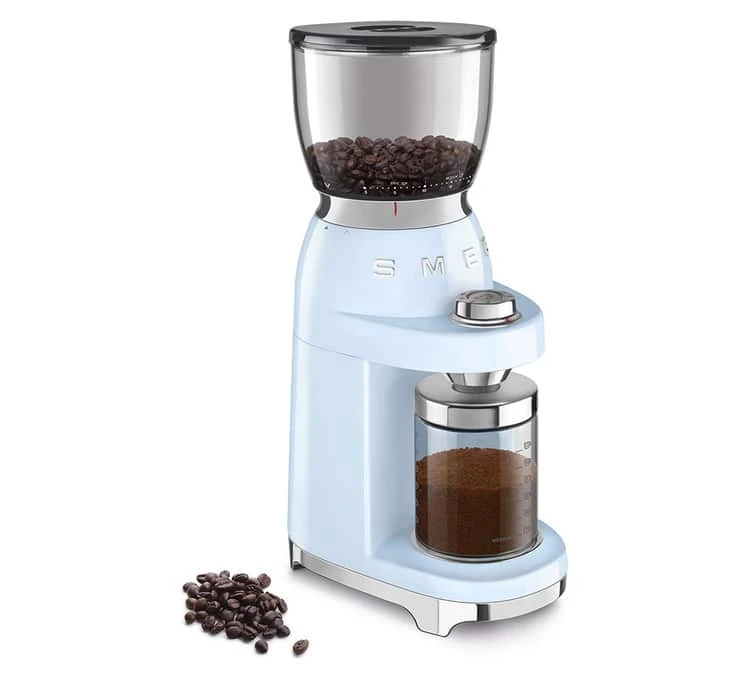 Set Petit-Déjeuner Machine Expresso ECF01PBEU Et Moulin à Café CGF01PBEU Bleu Azur - SMEG – Image 2