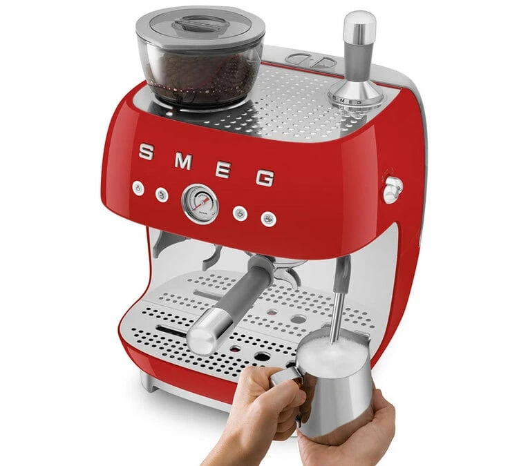 Machine Expresso SMEG EGF03RDEU Rouge Années 50 Avec Moulin Intégré – Image 3