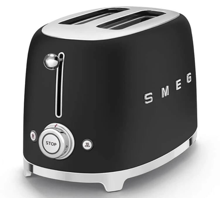 Grille-pain SMEG TSF01BLMEU 2 Tranches Noir Mat – Image 2