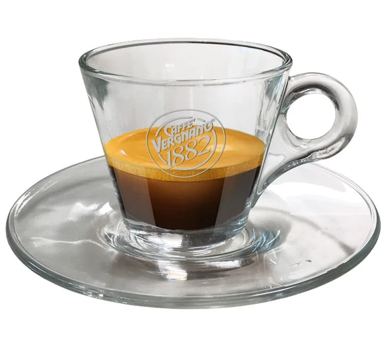 Caffè Vergnano Tasses - CAFFE VERGNANO - Tasses Et Sous-tasses En Verre 5cl X6 – Image 2