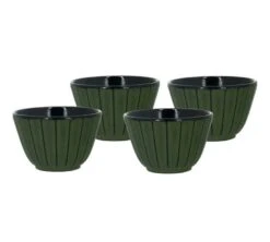 Lot De 4 Tasses En Fonte Verte The Kitchenette - 12cl