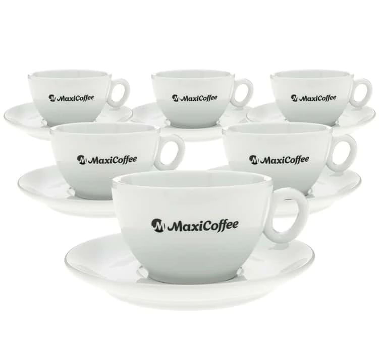 Tasses - MAXICOFFEE - Cappuccino Et Sous-tasses Porcelaine 17.5 Cl